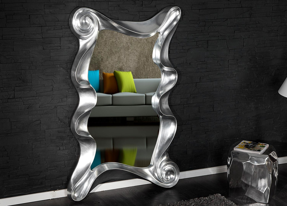 Miroir design argenté 160 cm