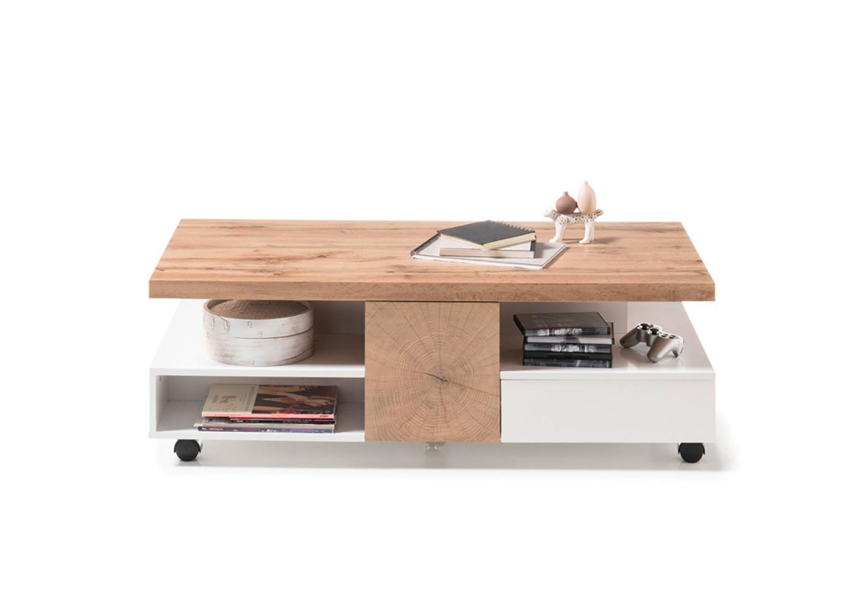 Table basse design rectangulaire - Multiples rangements