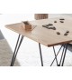 Table basse design carrée - Bois et fer forgé