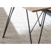 Table basse design carrée - Bois et fer forgé