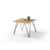 Table basse design carrée - Bois et fer forgé