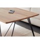 Table basse design rectangulaire - Bois et fer forgé