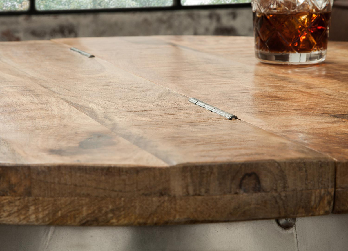 Table Basse Ronde Originale Industrielle