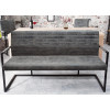 Banquette de Table Cuir Simili vieilli gris