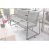 Banquette de Table Cuir Simili vieilli gris