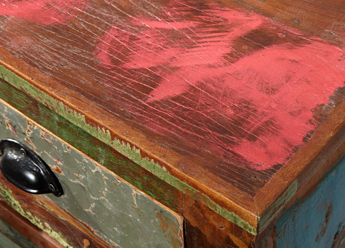 Buffet Multicolore 125 cm en Bois Recyclé