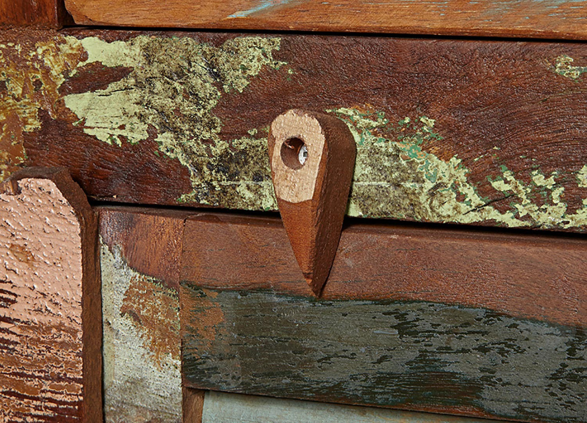 Buffet Multicolore 125 cm en Bois Recyclé