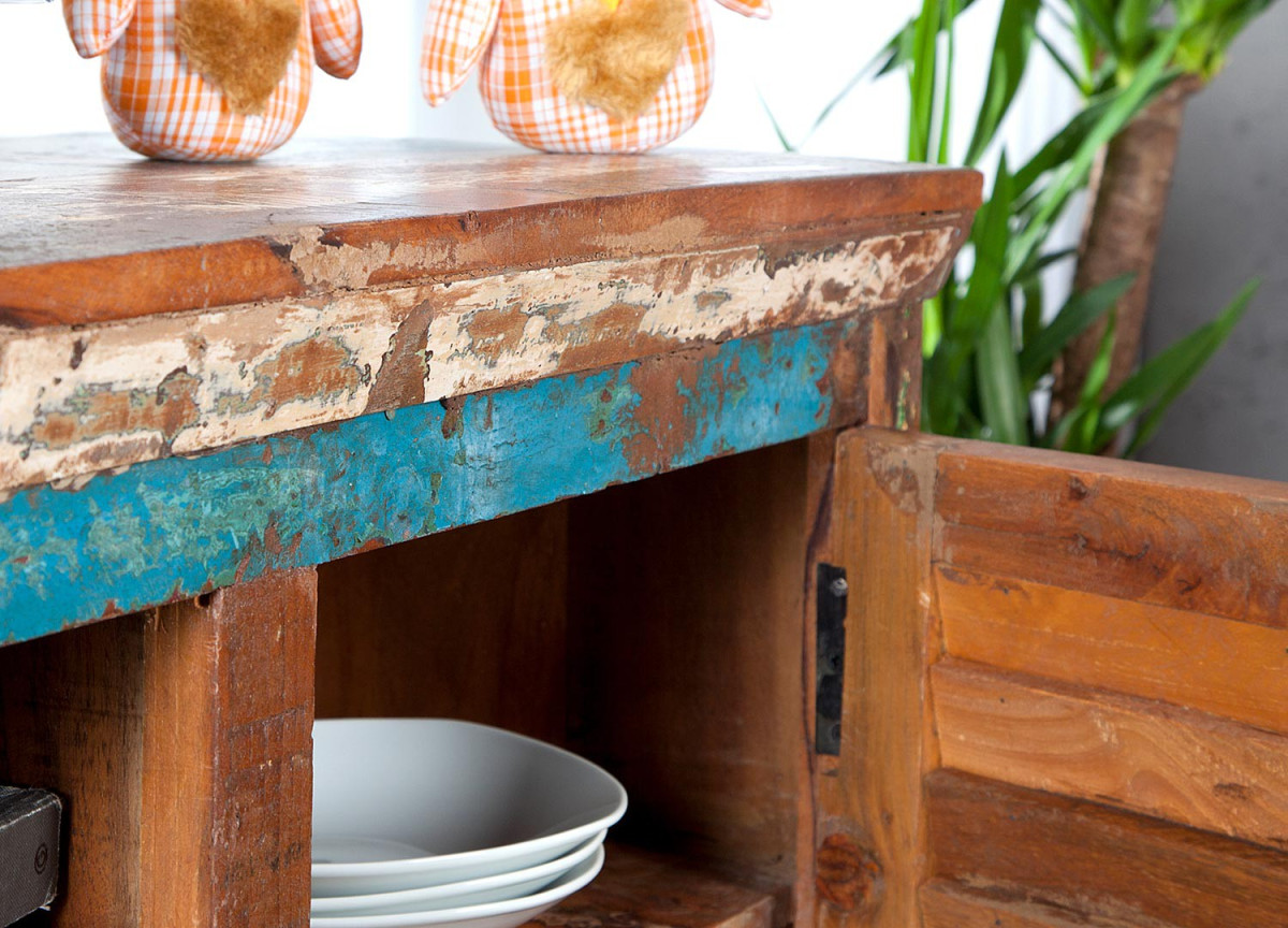 Meuble TV Shabby Chic Coloré