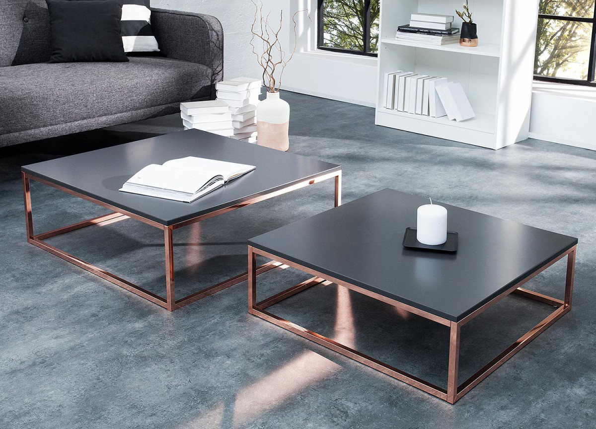 Tables basses carrées emboîtables