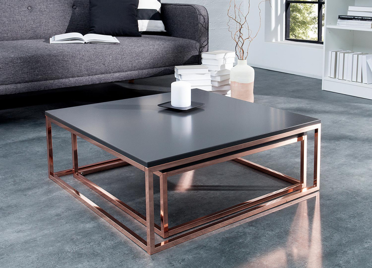 Tables basses carrées emboîtables