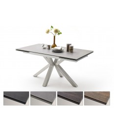 Table design en céramique et piétement métal brossé design