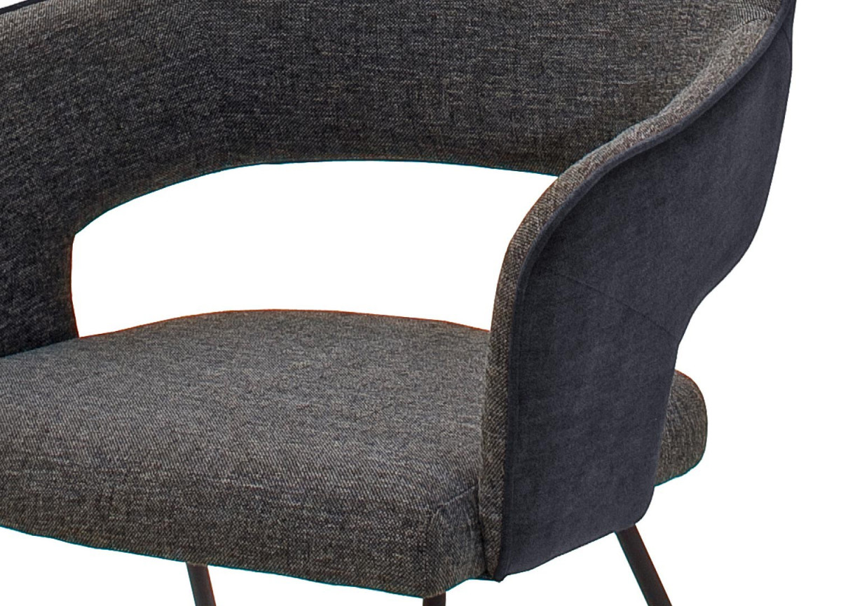 Chaise design capitonnée en tissu