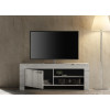 Meuble TV déco chêne blanc 140 cm