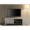 Meuble TV déco chêne blanc 140 cm