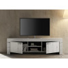 Meuble TV déco chêne blanc 180 cm