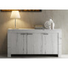 Buffet déco chêne blanc 3 portes 180 cm