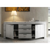 Buffet déco chêne blanc 210 cm