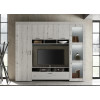 Meuble TV living déco chêne blanc