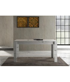 Table déco chêne blanc 160 cm