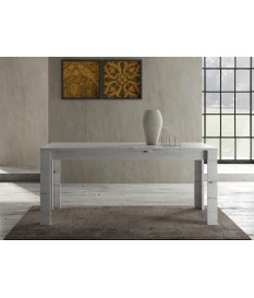 Table à manger 180 cm - Déco chêne blanc