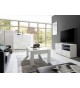 Salon complet blanc laqué - Meuble TV, table basse, commode haute