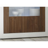 Meuble vitrine blanche et bois