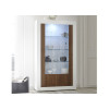 Meuble vitrine blanche et bois