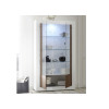 Meuble vitrine blanche et bois