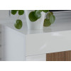 Salon complet blanc / bois - Meuble TV, commode, bibliothèque étagère