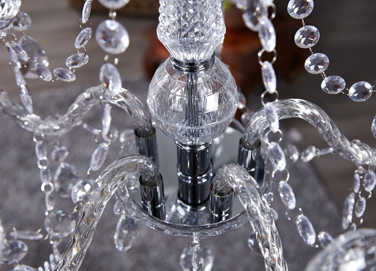Lustre suspendu cristal 5 lampes