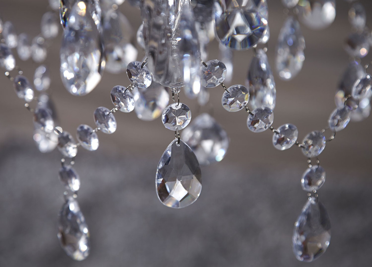 Lustre suspendu cristal 5 lampes