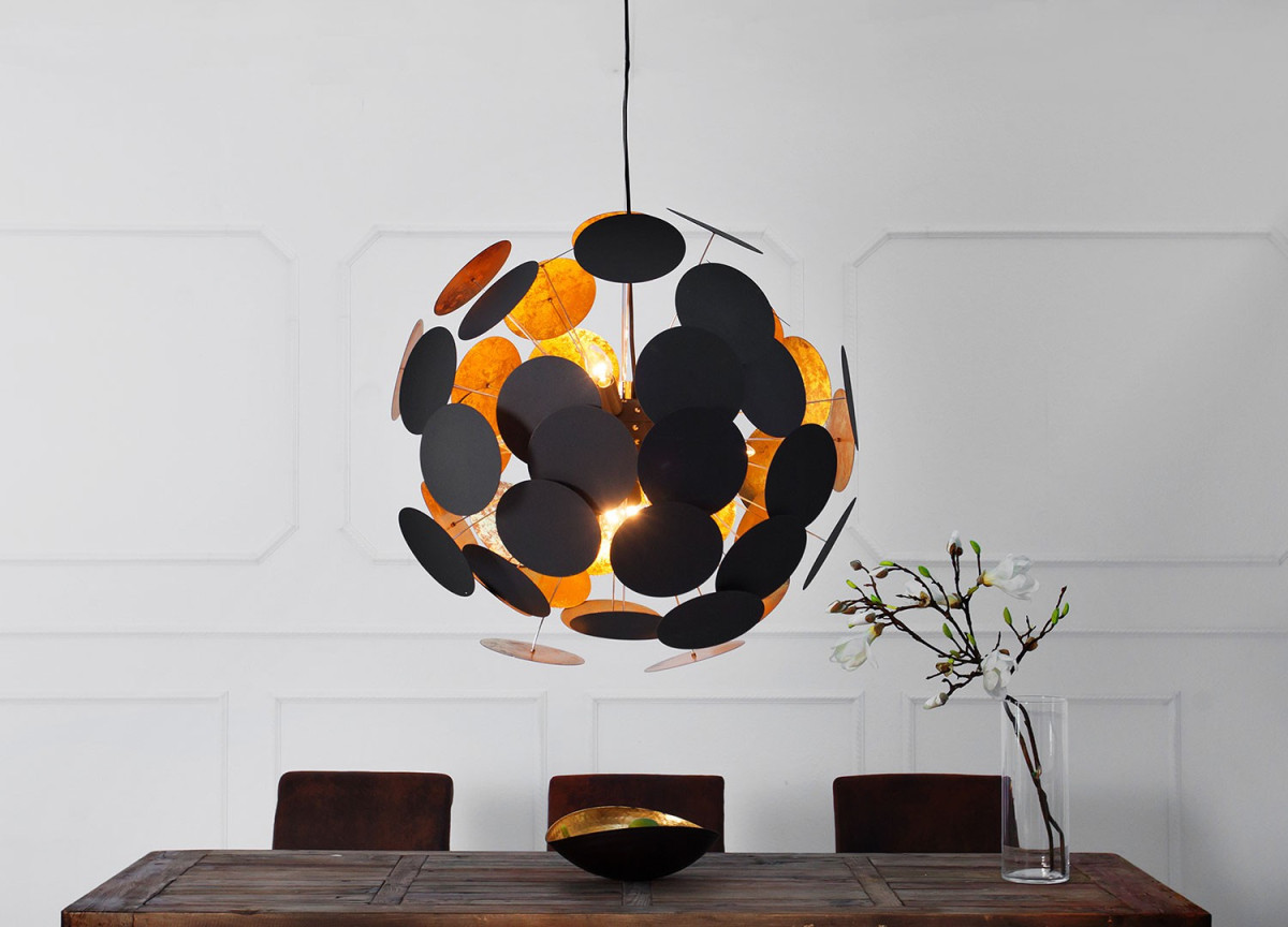 Luminaires, meubles et rangements, Lampe MIROIR coloris noir