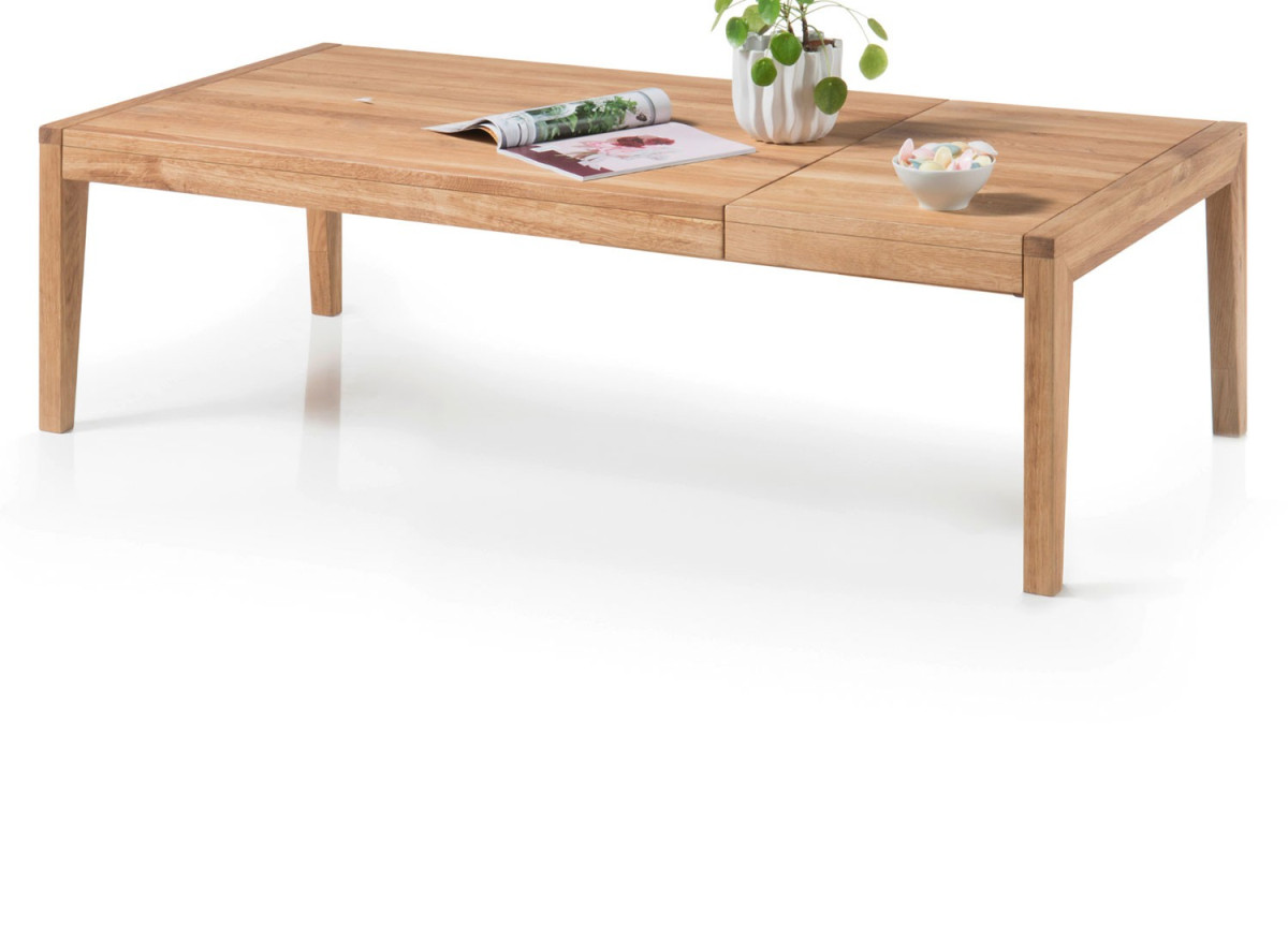 Table basse extensible en bois massif