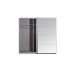 Armoire de Chambre avec Miroir 2 Portes Coulissantes