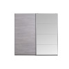 Armoire de Chambre avec Miroir 2 Portes Coulissantes
