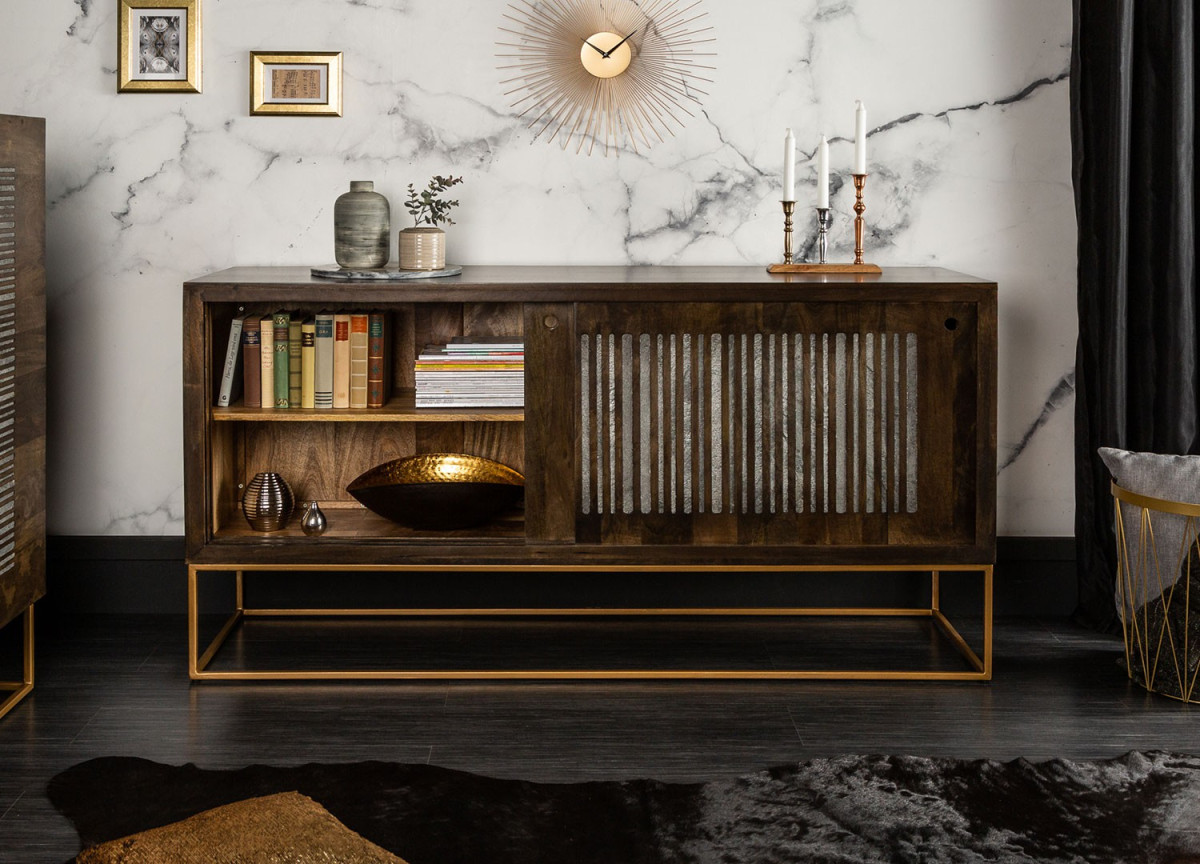 Buffet contemporain à portes coulissantes