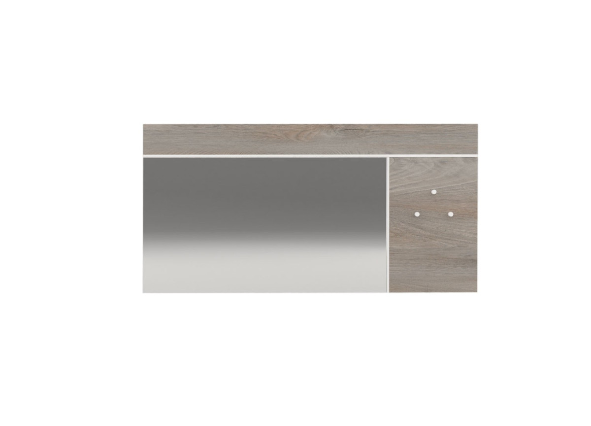 Commode de rangement 3 tiroirs blanche et bois