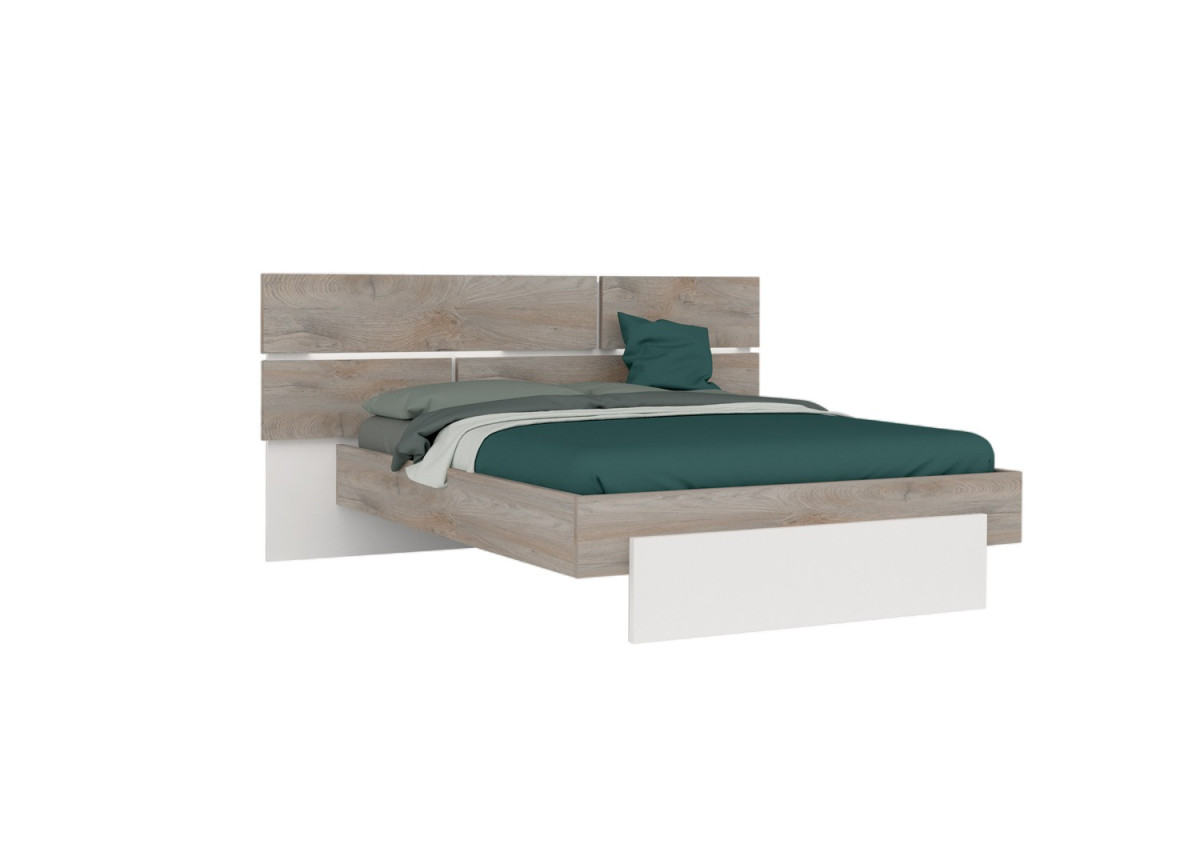 Lit + chevet + armoire 3 portes