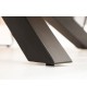 Table 180 cm en bois massif et pied métal noir design