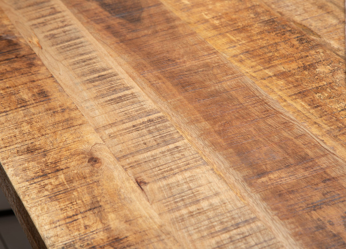 Table de Repas 200 cm Bois de Manguier et Métal