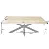 Table 180 cm en bois massif et pied métal noir design