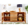 Buffet original en bois massif - 2 portes, 3 tiroirs