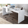 Bureau simple blanc laqué brillant pas cher