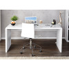 Bureau simple blanc laqué brillant pas cher