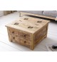 Table carrée en bois de manguier original