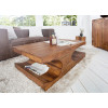 Table basse design en bois de Sesham 120 cm