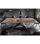 Table contemporaine en céramique - Pied métal noir design