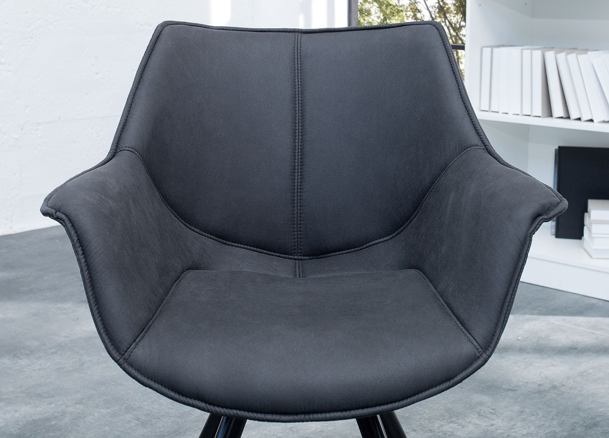 Chaise de salle à manger design grise