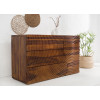 Buffet design en bois massif - Façade sculptée
