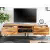 Meuble TV en bois et métal industriel 160 cm